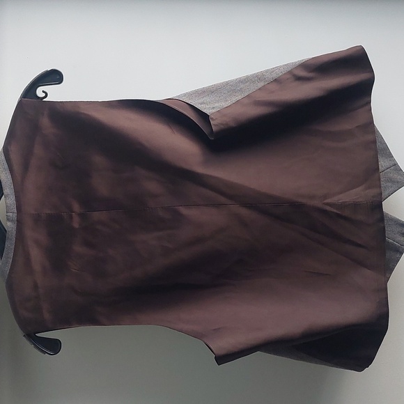 Wool Vest Satin Adjustable Back XL Academia Preppy Casual - Picture 5 of 5